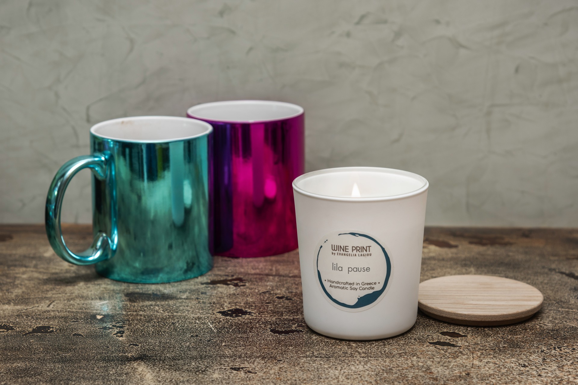 Lila Pause White ceramic cup